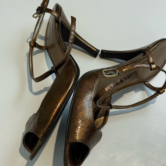 J. Crew BRONZE HEELS Size 8.5 Women's - Picture 5 of 8